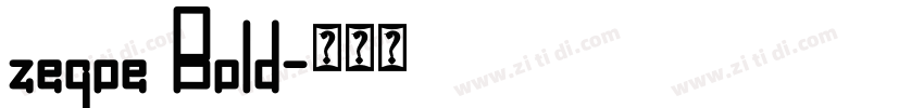 zegoe Bold字体转换